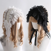 Handmade Gothic Lolita Lace Nun Hat