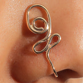 Copper-Plated U-Shape Clip-On Nose Studs