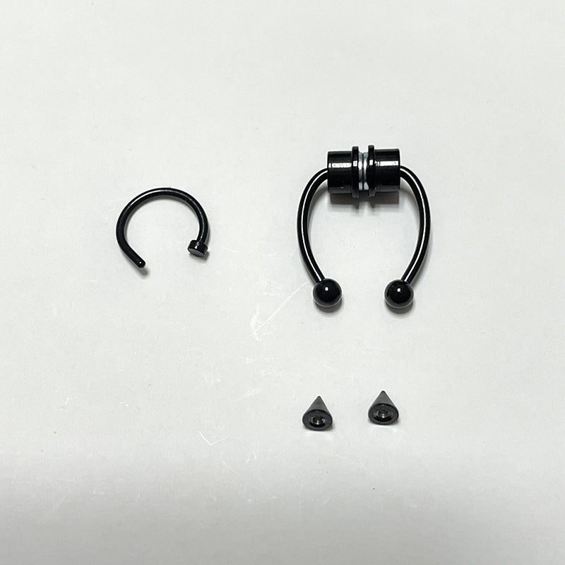 Magnetic Titanium Steel C-Shape Nose Studs