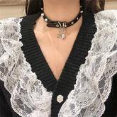 Punk Gothic Dark Skull Pendant Y2K Hot Girl Choker Necklace Halloween