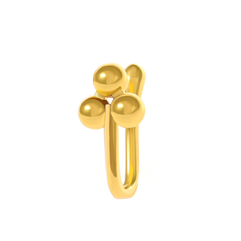 Geometric Floral U-Shape Nose Studs