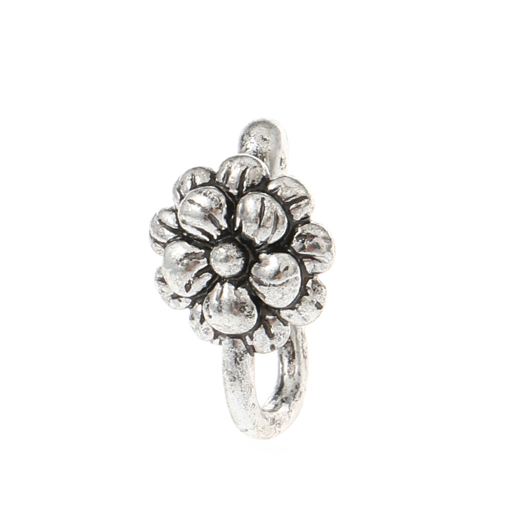Geometric Floral U-Shape Nose Studs