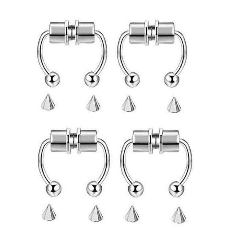 Trendy Titanium Steel C-Shape Nose Studs