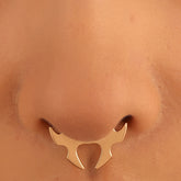 Gothic Bat Horn U-Shape Nose Studs