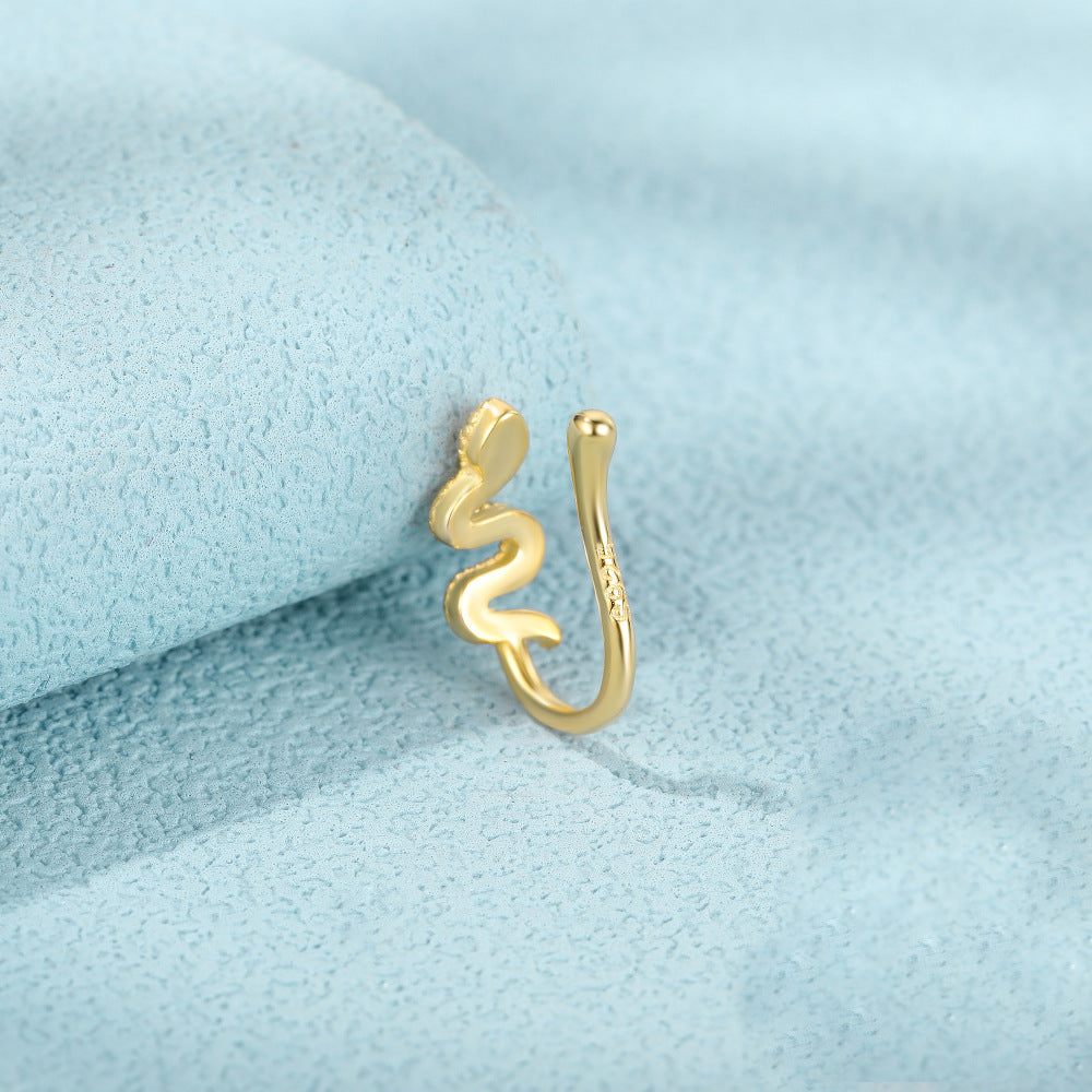Minimalist Snake Wrap U-Shape Nose Studs