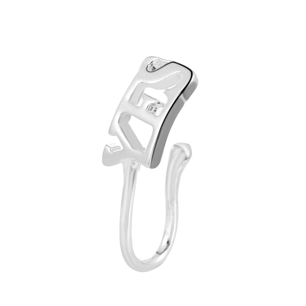 Zircon Leaf Heart U-Shape Nose Studs