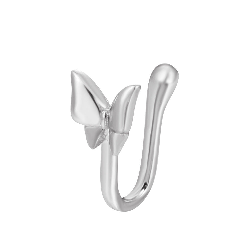 Animal Zircon U-Shape Clip-On Nose Studs