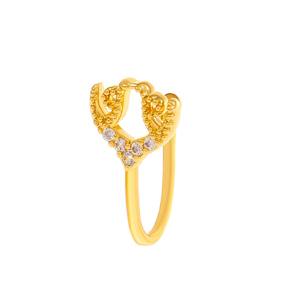 Creative Zircon Animal U-Shape Nose Studs