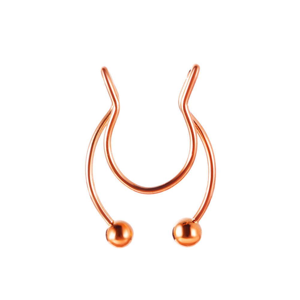 Stainless Steel U-Shape Clip-On Nose Studs