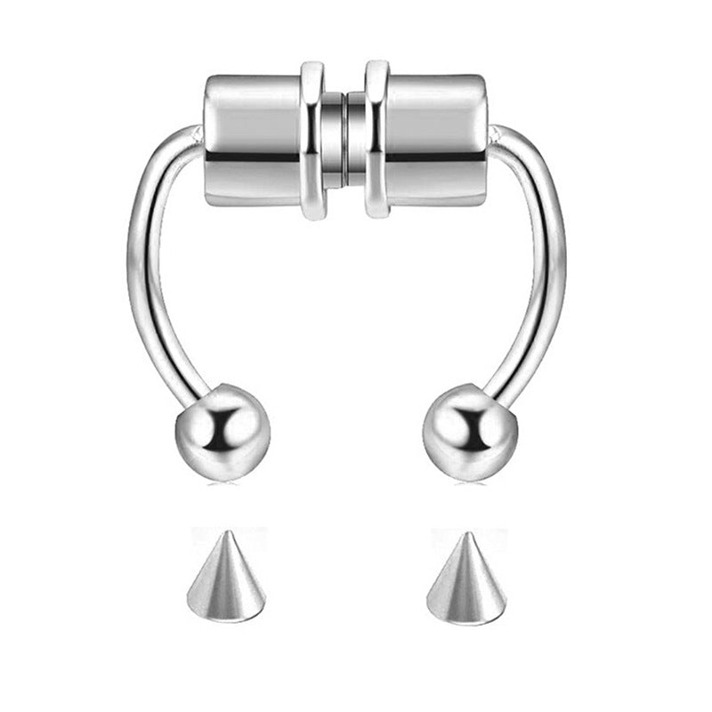Magnetic Titanium Steel C-Shape Nose Studs