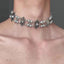 Retro Baroque Style Cross Pearl Layered Fashion Necklace Grey Halloween