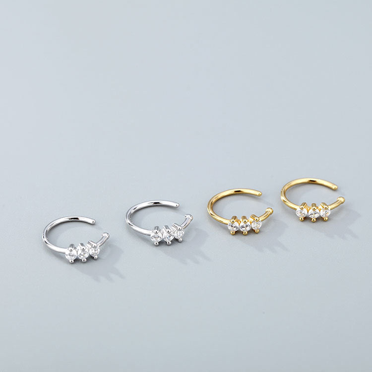 925 Silver Zircon Piercing Nose Studs