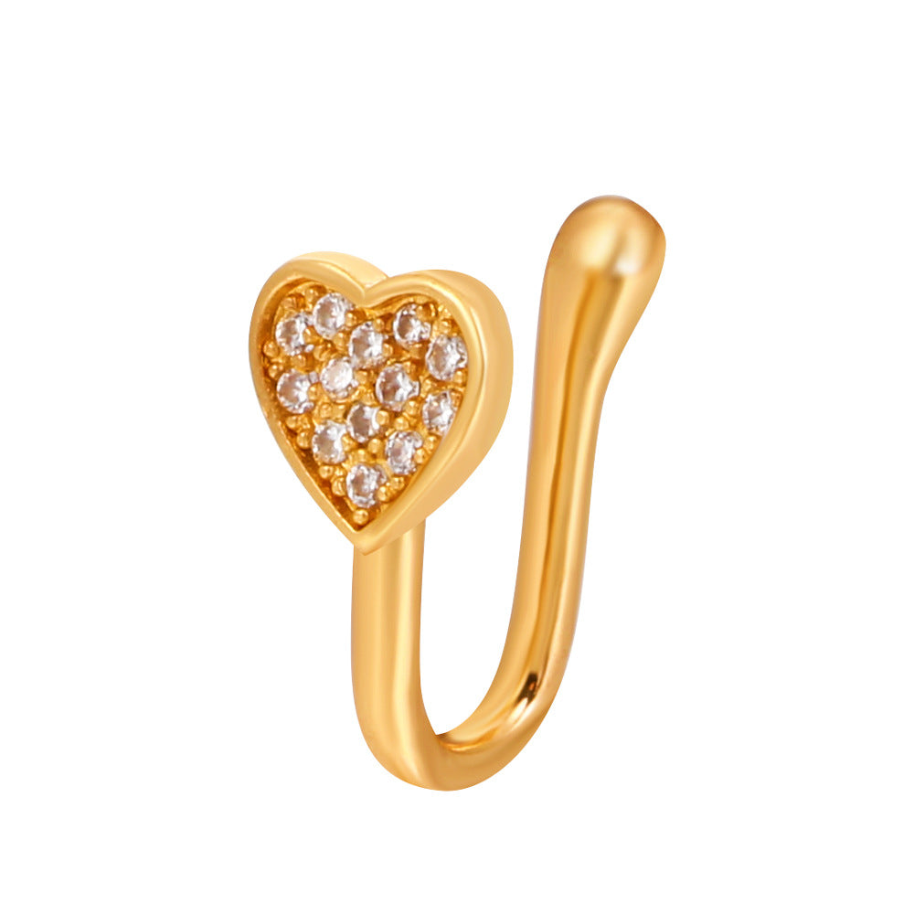 Animal Zircon U-Shape Clip-On Nose Studs