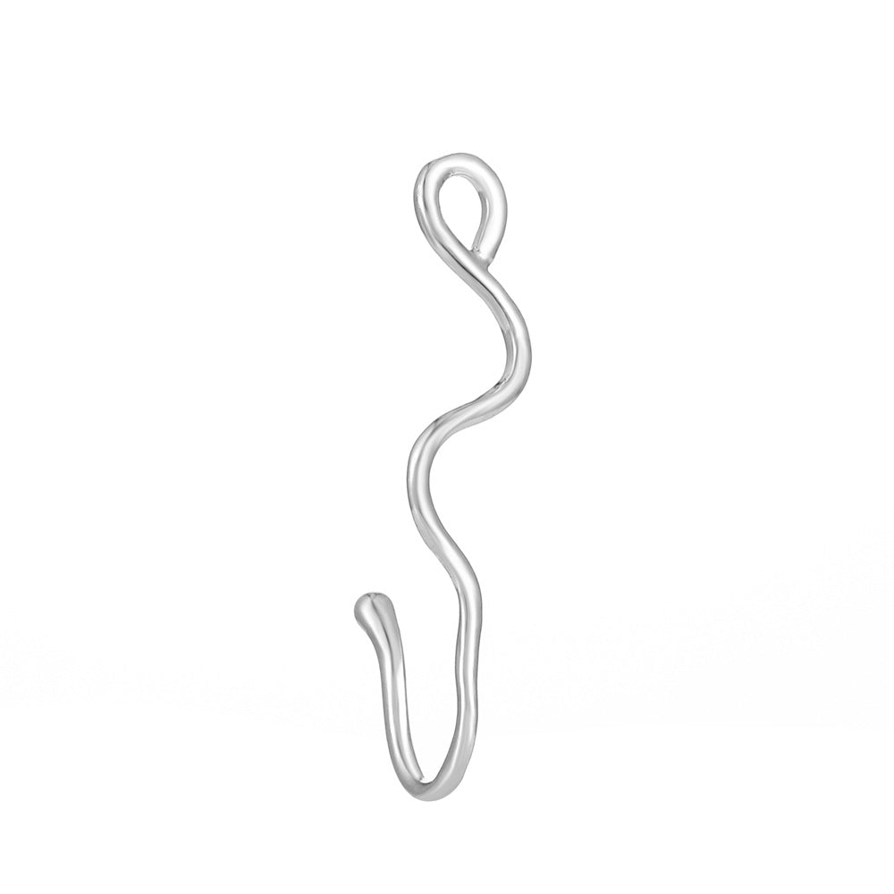 Floral Snake U-Shape Clip-On Nose Studs