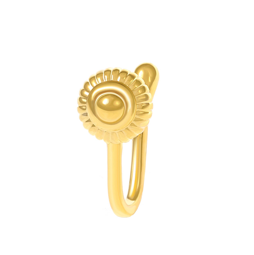 Geometric Floral U-Shape Nose Studs