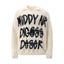 Color Block Letter Slouchy Knit Sweater