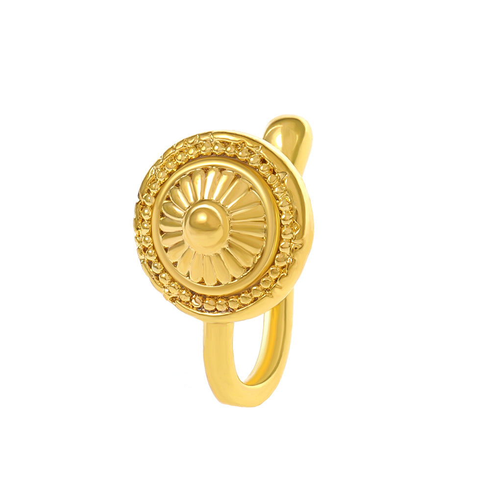 Geometric Floral U-Shape Nose Studs