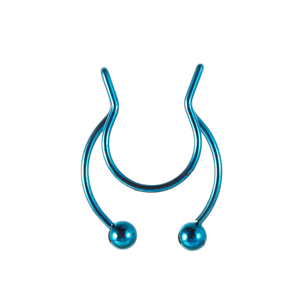 Stainless Steel U-Shape Clip-On Nose Studs