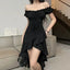 Off-Shoulder Ruffle Midi Dress