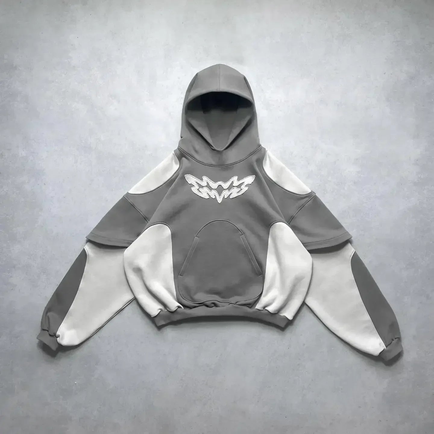 Gothic Zipper Spliced Retro Hoodie