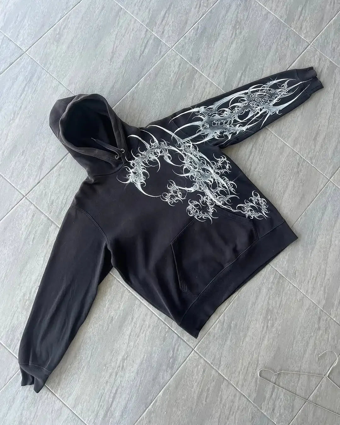 Harajuku Gothic Death Bone Hoodie