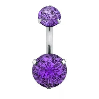 Crystal Round Gothic Surgical Belly Ring