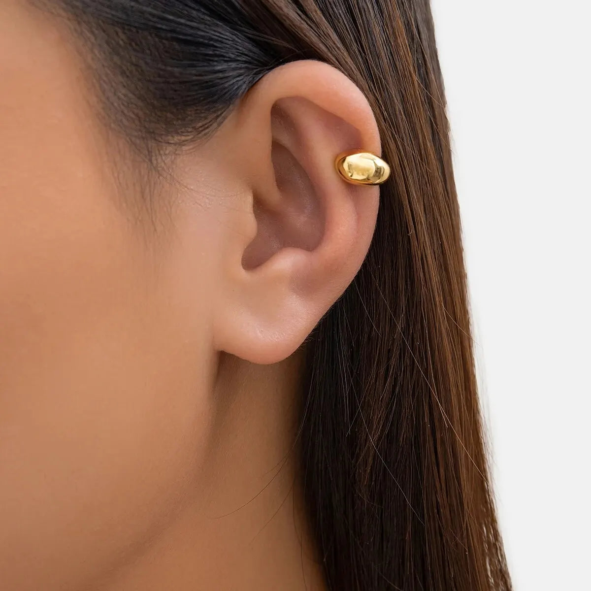 Gothic Round Glossy No Piercing Clip Earring
