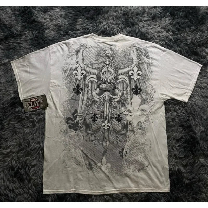 Retro Fashion Print Gothic T-shirt