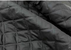 Short Black Patchwork Fur Coat