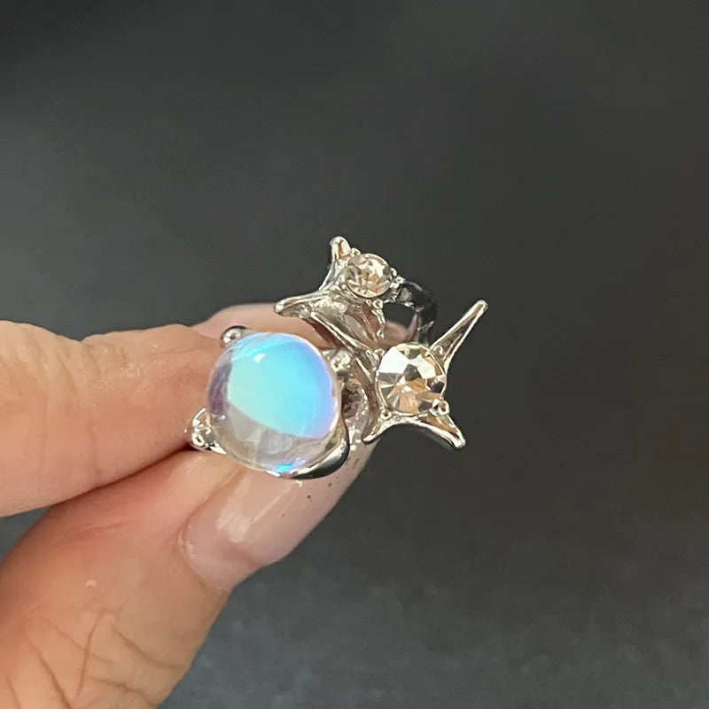 Kpop Goth Geometric Gothic Star Ring