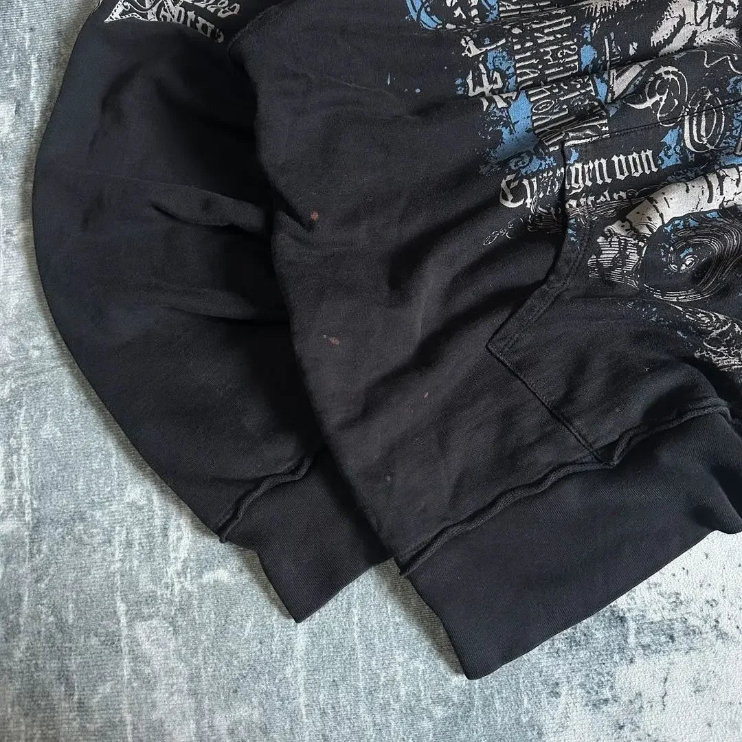 Gothic Retro Pattern Zipper Hoodie