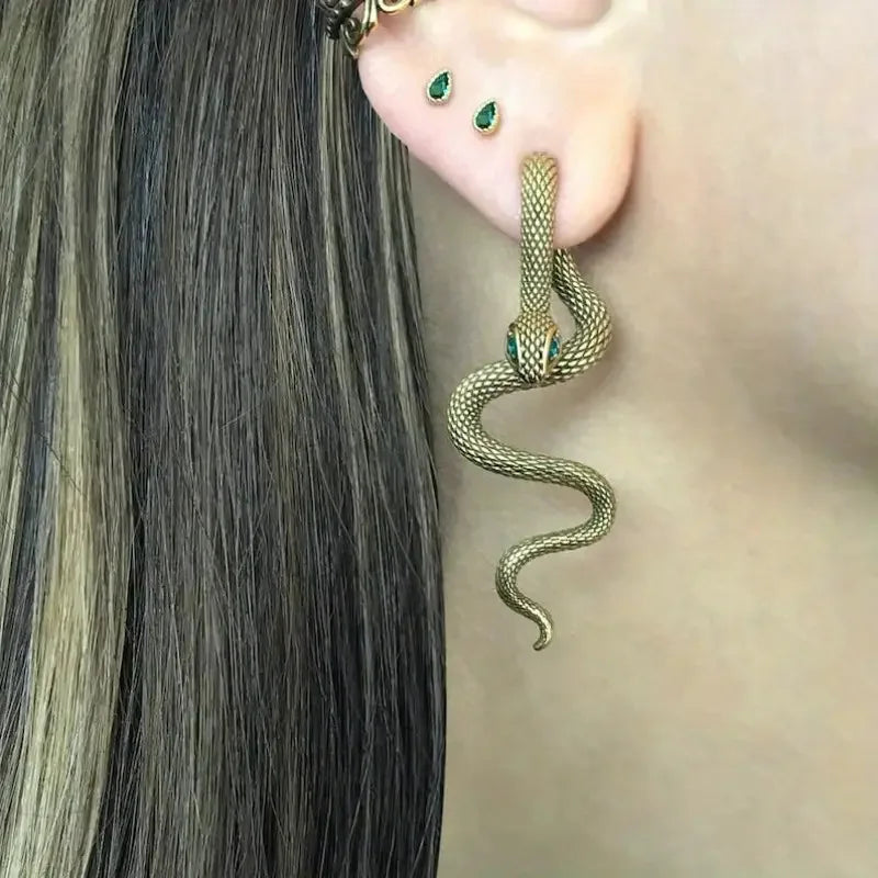 Exaggerated Snake Irregular Hanging Earring