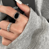 Trendy Gothic Geometric Ring