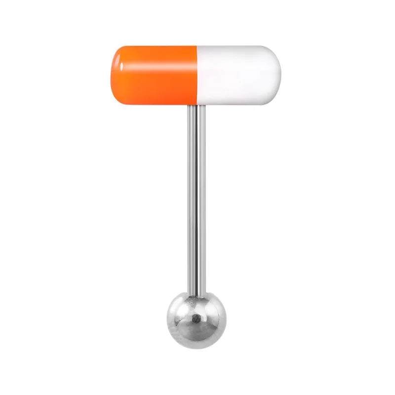 Acrylic Capsule Hip Hop Candy Tongue Ring
