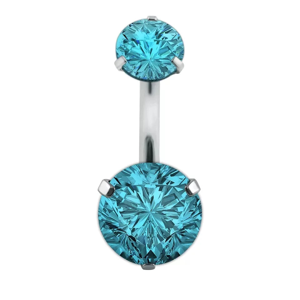 Classic Zircon Drop Gothic Belly Ring