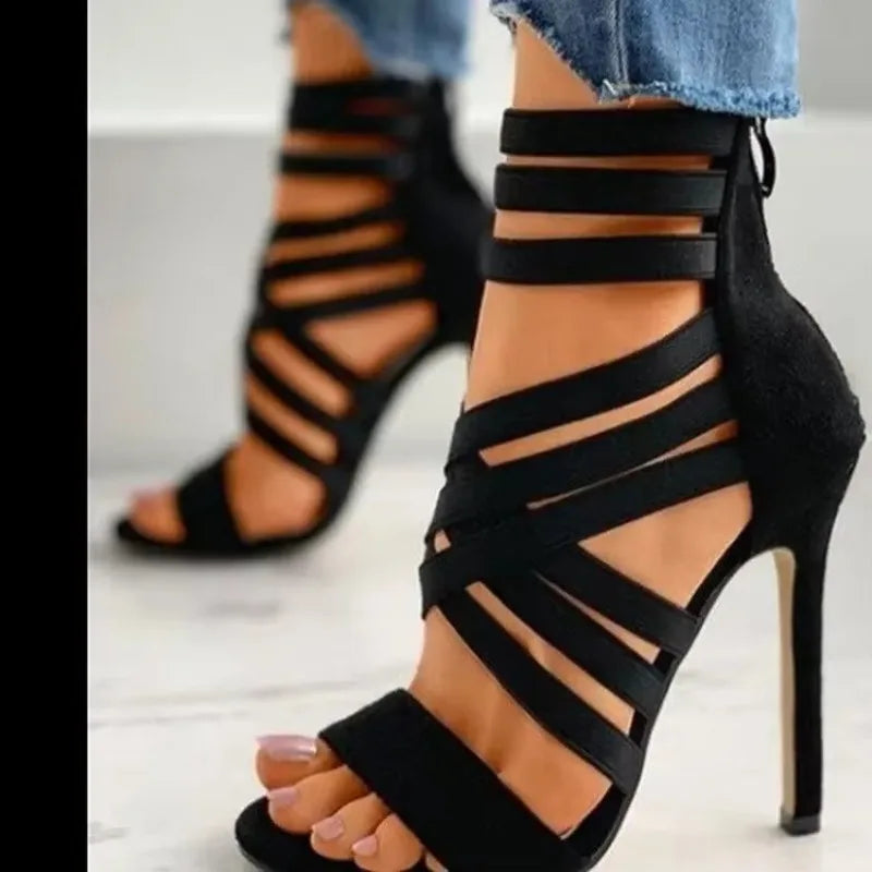 Fluorescent Green Peep Toe Gothic High Heel