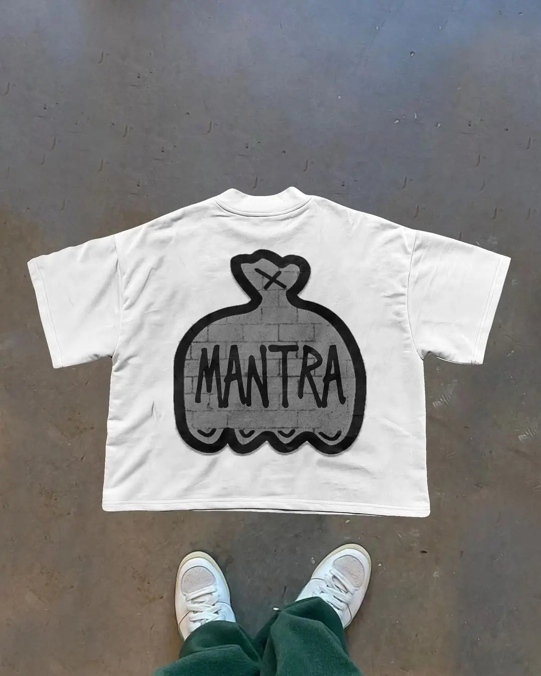 Hip Hop Cartoon Print Oversized T-shirt