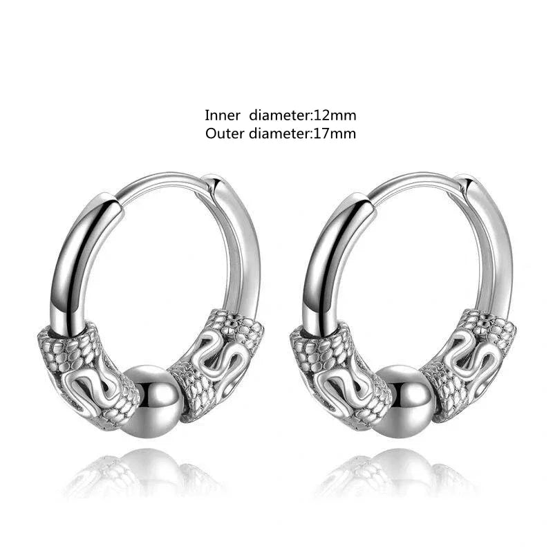Gothic Black Skull Awl Rock Statement Earring