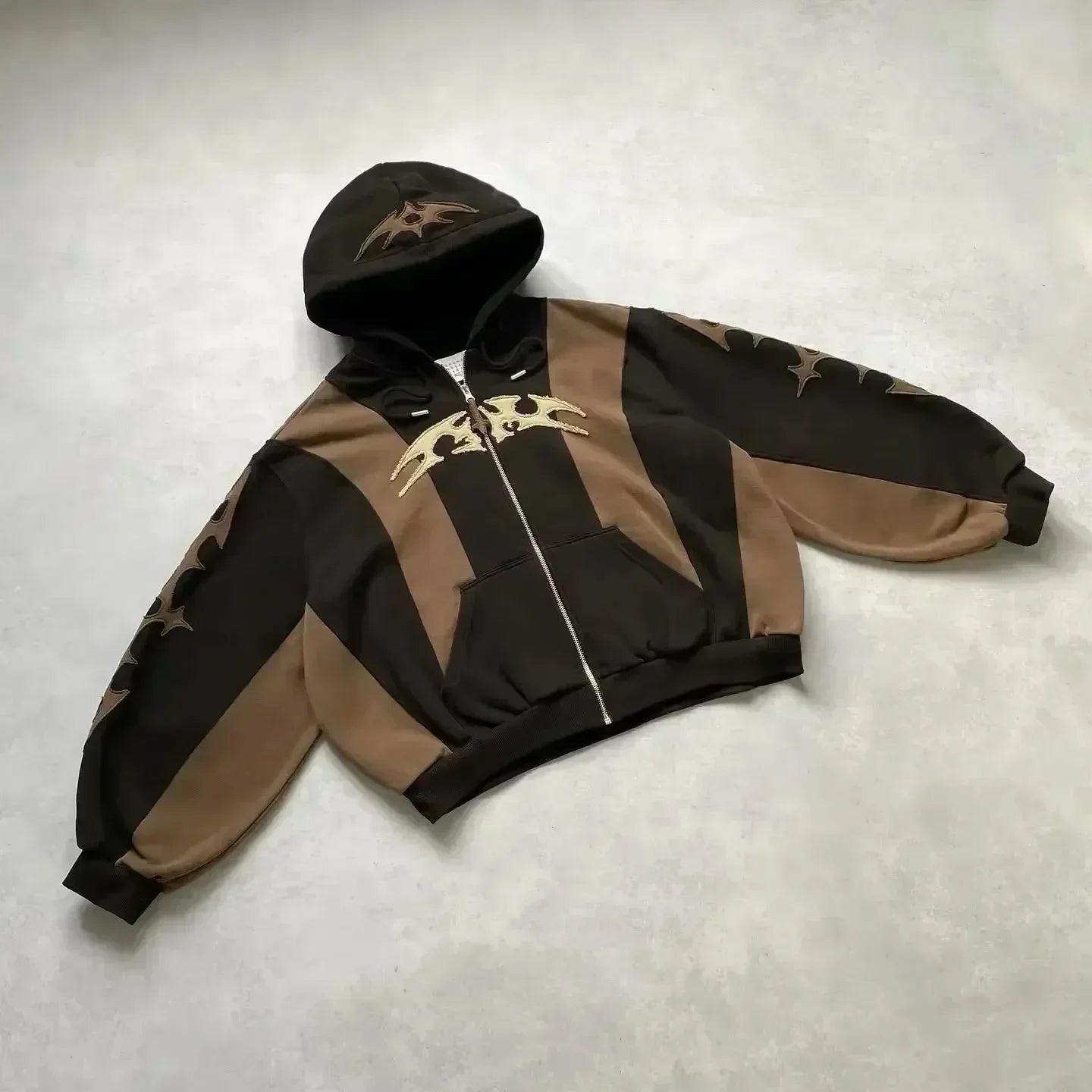 Gothic Flash Diamond Patch Hoodie