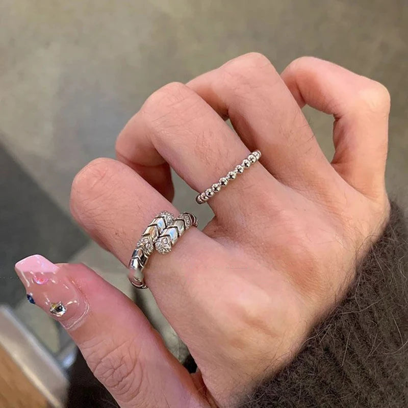 Punk Twine Sparkling Gothic Ring