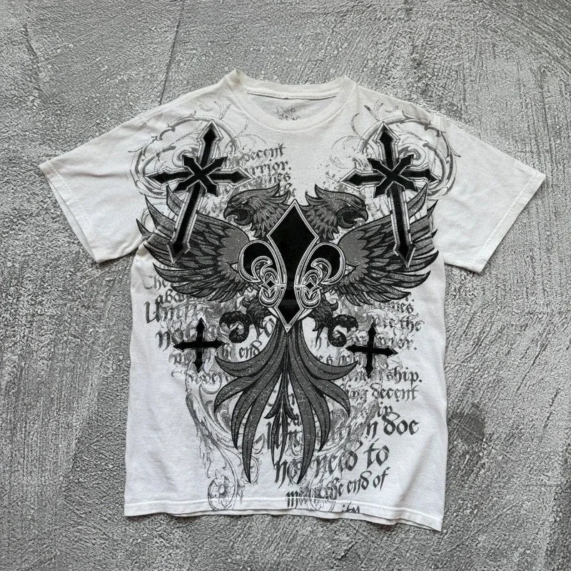 Graphic Print Oversized Cotton T-shirt