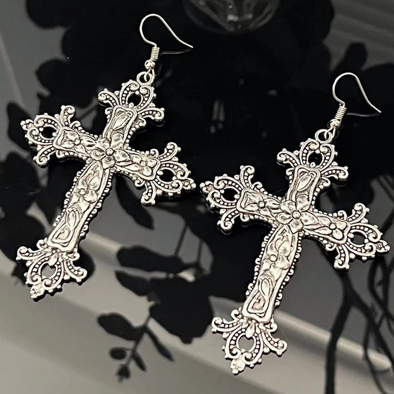 Vintage Cross Gothic Punk Dangle Drop Earring