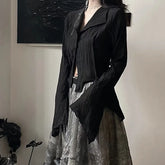 Gothic Irregular Aesthetic Blouse