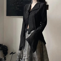 Gothic Irregular Aesthetic Blouse