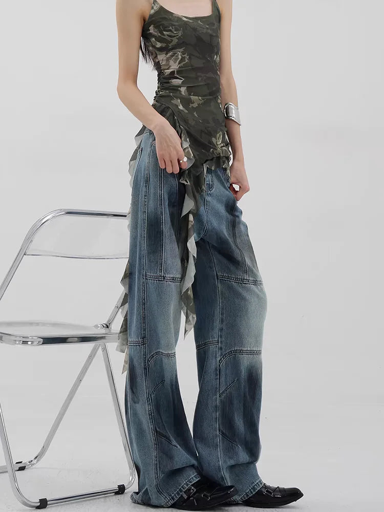 Blue Gothic Baggy Harajuku Pant