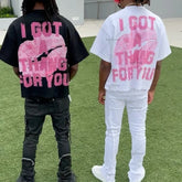 Retro Pattern Print Loose Cotton T-shirt