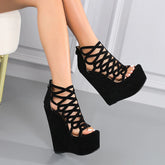 Summer Platform Open Toe High Heel Gothic Boot