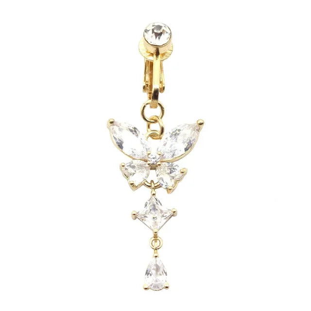 Fashion Butterfly Gothic Fake Belly Ring