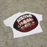 Hip Hop Teeth Graphic Cotton Oversized T-shirt