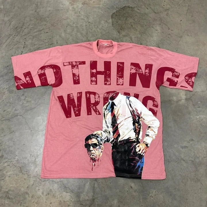 Punk Rock Graphic Cotton Oversized T-shirt